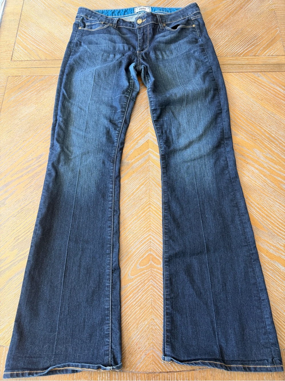 PAIGE Skyline Boot Jeans Size 31 Dark Wash Bootcut Stretch Denim USA